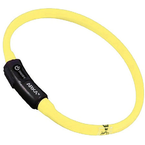 Image of Collier LED Tube Lumineux pour chiens Arka Haok by Martin Sellier : un collier innovant - L'UNIVERS DES CHIENSCollier pour chiensCollier LED Tube Lumineux pour chiens Arka Haok by Martin Sellier : un collier innovantARKA HAOKABSJauneL. 70 cm x l. 1 cm