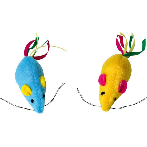 Image of Martin Sellier - 2 Souris Rainbow Pour Chats - Coloris Suivant Disponibilité - L. 6 cm - L'UNIVERS DES CHIENSJouet pour chatMartin Sellier - 2 Souris Rainbow Pour Chats - Coloris Suivant Disponibilité - L. 6 cmMARTIN SELLIER