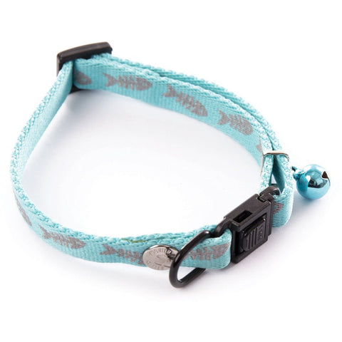 Image of Martin Sellier - Collier Réglable en Nylon avec Grelot pour Chat - Collection Fluo Fish - L'UNIVERS DES CHIENSCollier pour chatMartin Sellier - Collier Réglable en Nylon avec Grelot pour Chat - Collection Fluo FishMARTIN SELLIERTurquoise20 à 30 cm x 1 cm