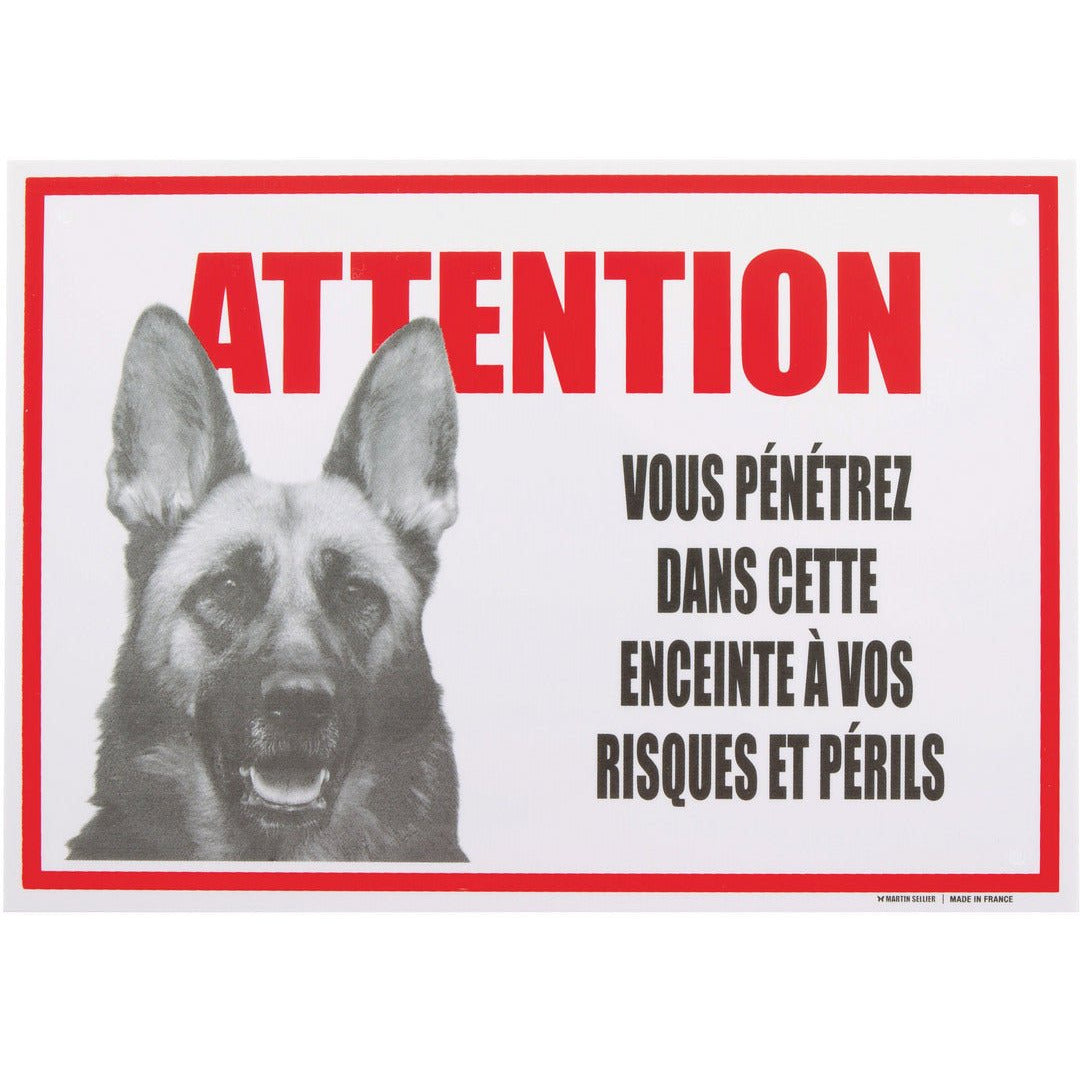 Achetez sur  votre Panneau Attention au chien Berger allemand