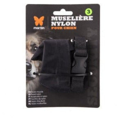 Image of Muselière en nylon Martin Sellier - Collection de muselières pour chiens, légères et confortables avec 7 tailles différentes - L'UNIVERS DES CHIENSMuselière pour chiensMuselière en nylon Martin Sellier - Collection de muselières pour chiens, légères et confortables avec 7 tailles différentesMARTIN SELLIERNylonNoirT1 : L. 12 cm