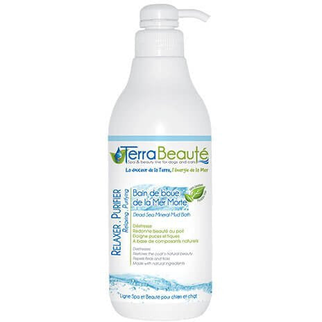 Image of Terra Beauté - Bain de Boue De La Mer Morte Pour Chiens Et Chats - Soulage Les Irritations Et Repousse Les Puces & Les Tiques - À Base De Vitamine A & Vitamine C - L'UNIVERS DES CHIENSShampoing pour chien et chatTerra Beauté - Bain de Boue De La Mer Morte Pour Chiens Et Chats - Soulage Les Irritations Et Repousse Les Puces & Les Tiques - À Base De Vitamine A & Vitamine CTERRA BEAUTÉVitamines A & C - Huile Essentielle1 L